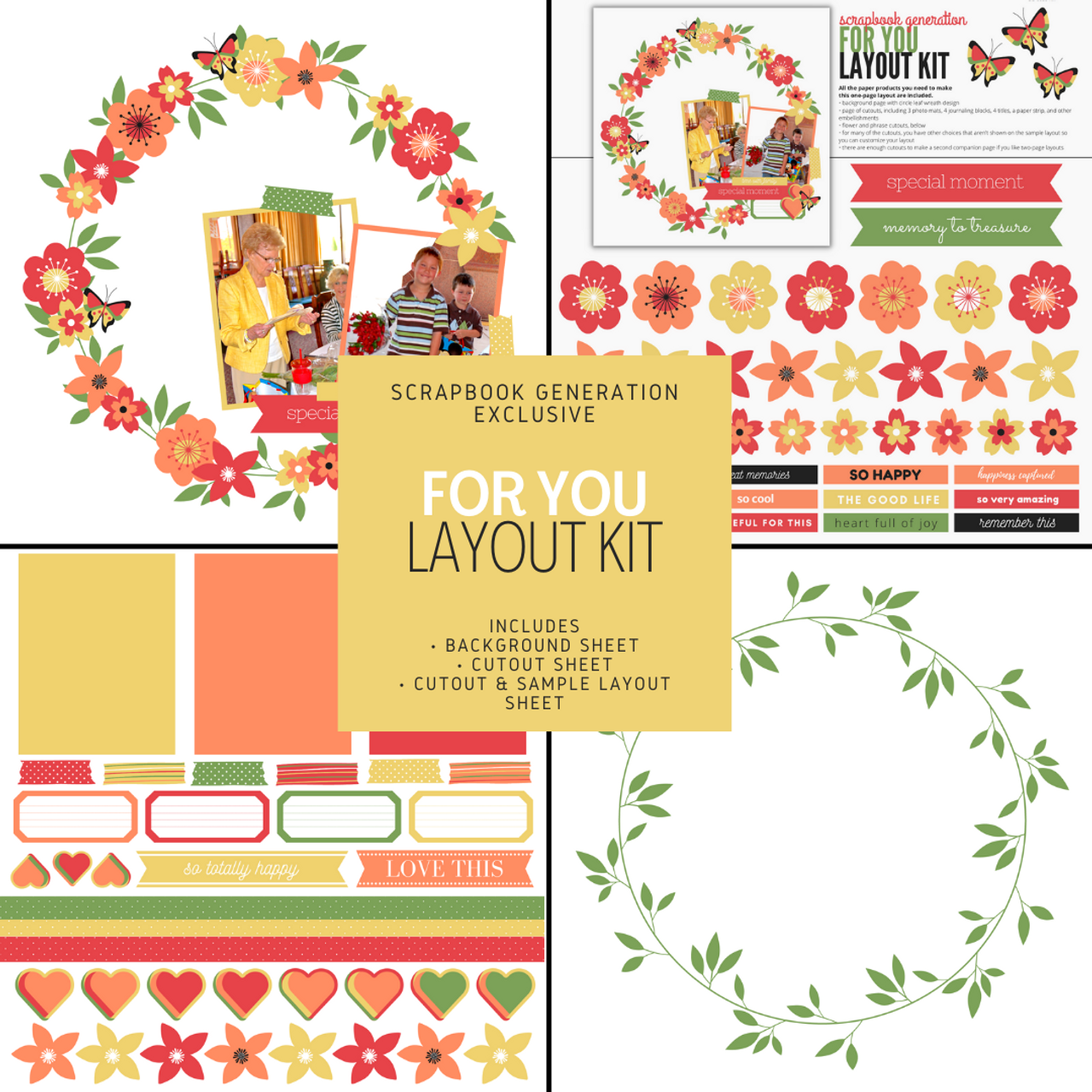 SCRAPBOOK GENERATION Layout Kit: For You - Scrapbook Generation